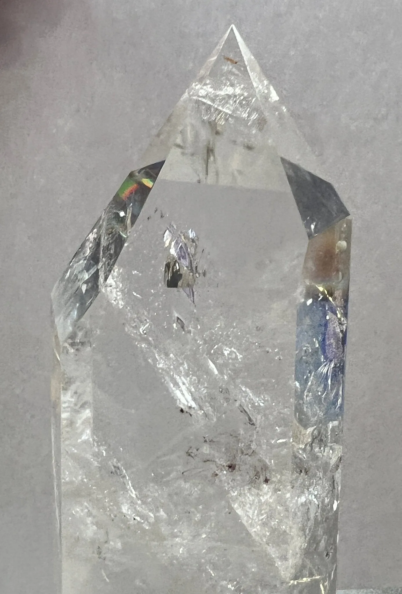 Clear Quartz Crystal Tower, Large Quartz Crystal Obelisk, Rainbow Flash Quartz Crystal Point, Large Clear Quartz Tower, High Quality Quartz