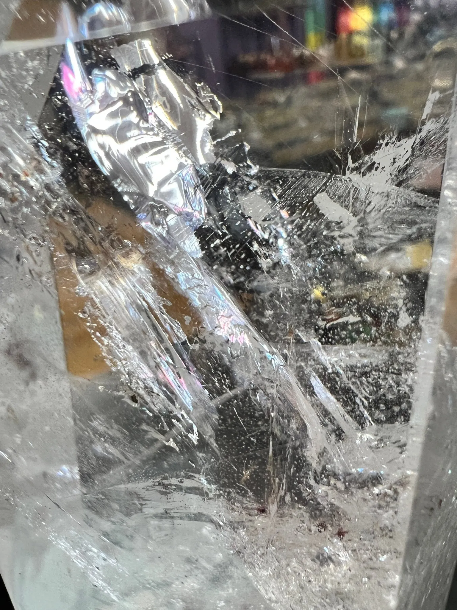 Clear Quartz Crystal Tower, Large Quartz Crystal Obelisk, Rainbow Flash Quartz Crystal Point, Large Clear Quartz Tower, High Quality Quartz