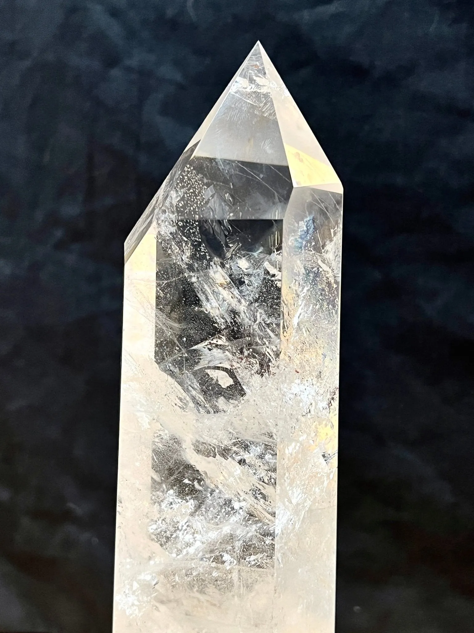 Clear Quartz Crystal Tower, Large Quartz Crystal Obelisk, Rainbow Flash Quartz Crystal Point, Large Clear Quartz Tower, High Quality Quartz
