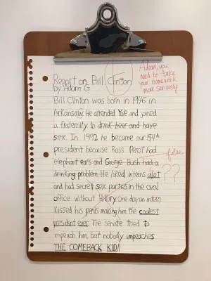 Clinton Report - Limited Edition Print on custom clipboard