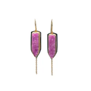 Cobalto Calcite Drop Earrings - Sterling Silver   18k   22k Gold