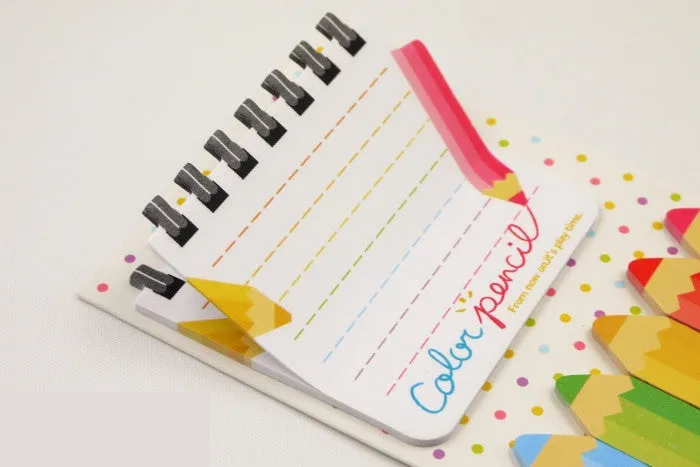 Color Pencil Sticky Post It Memo Note Pad 120 sheets SS739
