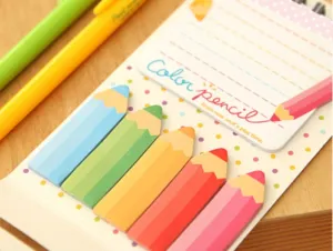 Color Pencil Sticky Post It Memo Note Pad 120 sheets SS739
