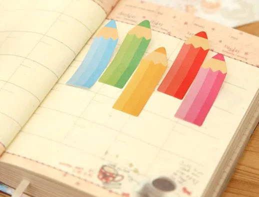 Color Pencil Sticky Post It Memo Note Pad 120 sheets SS739