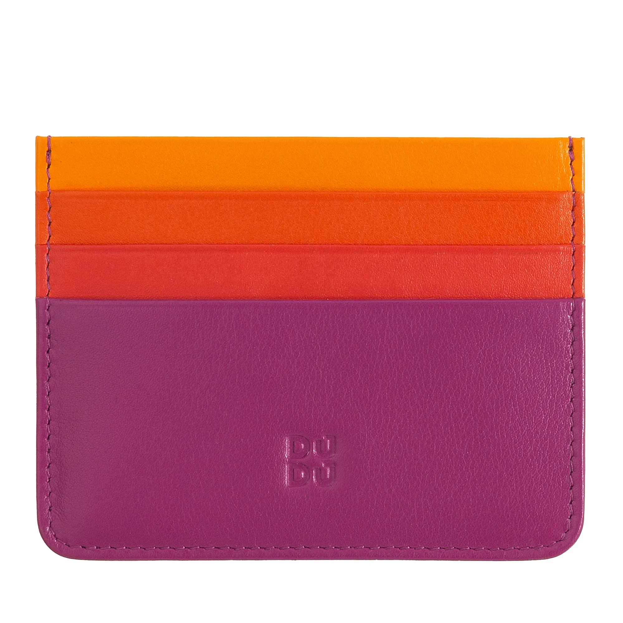 Colored credit cards in Nappa Leather 6 Dudu pockets