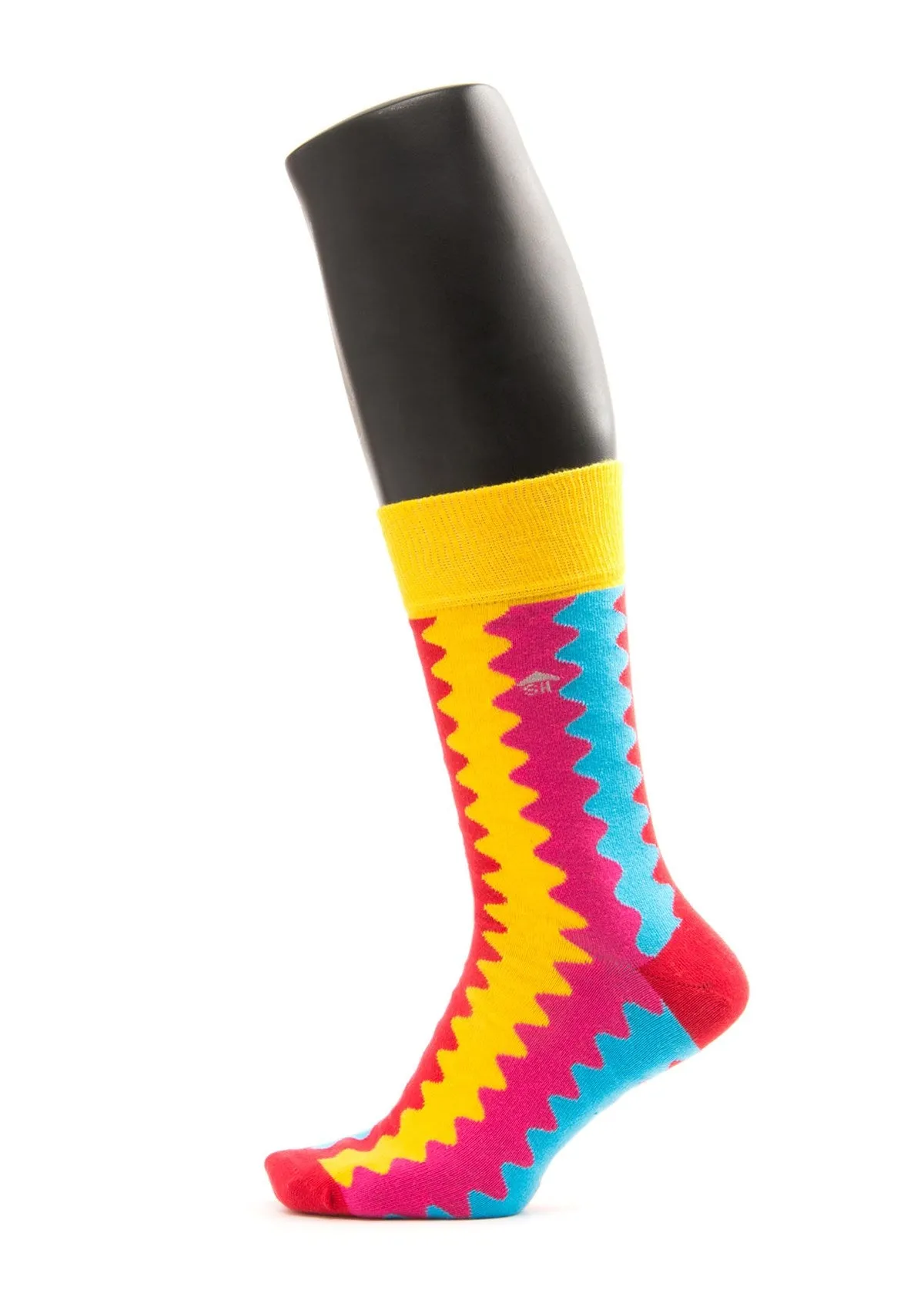 Colored Waves Design Men Socks