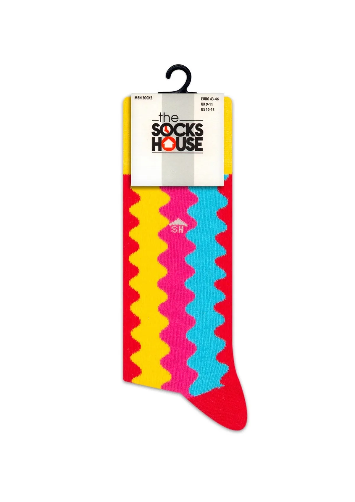 Colored Waves Design Men Socks