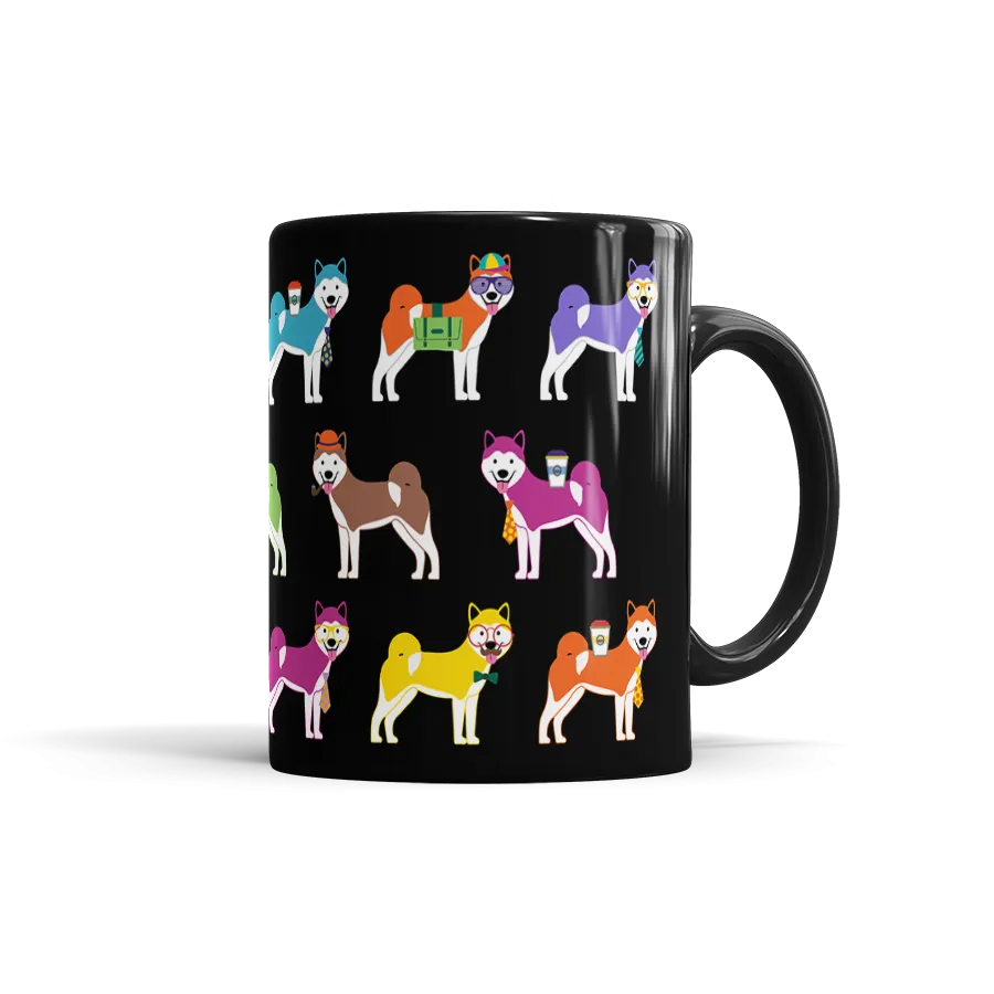 Colorful Akita Mug