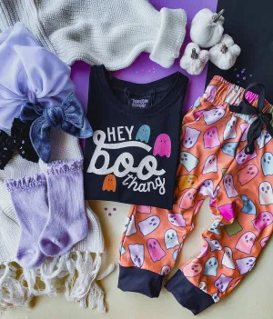 colorful boo joggers