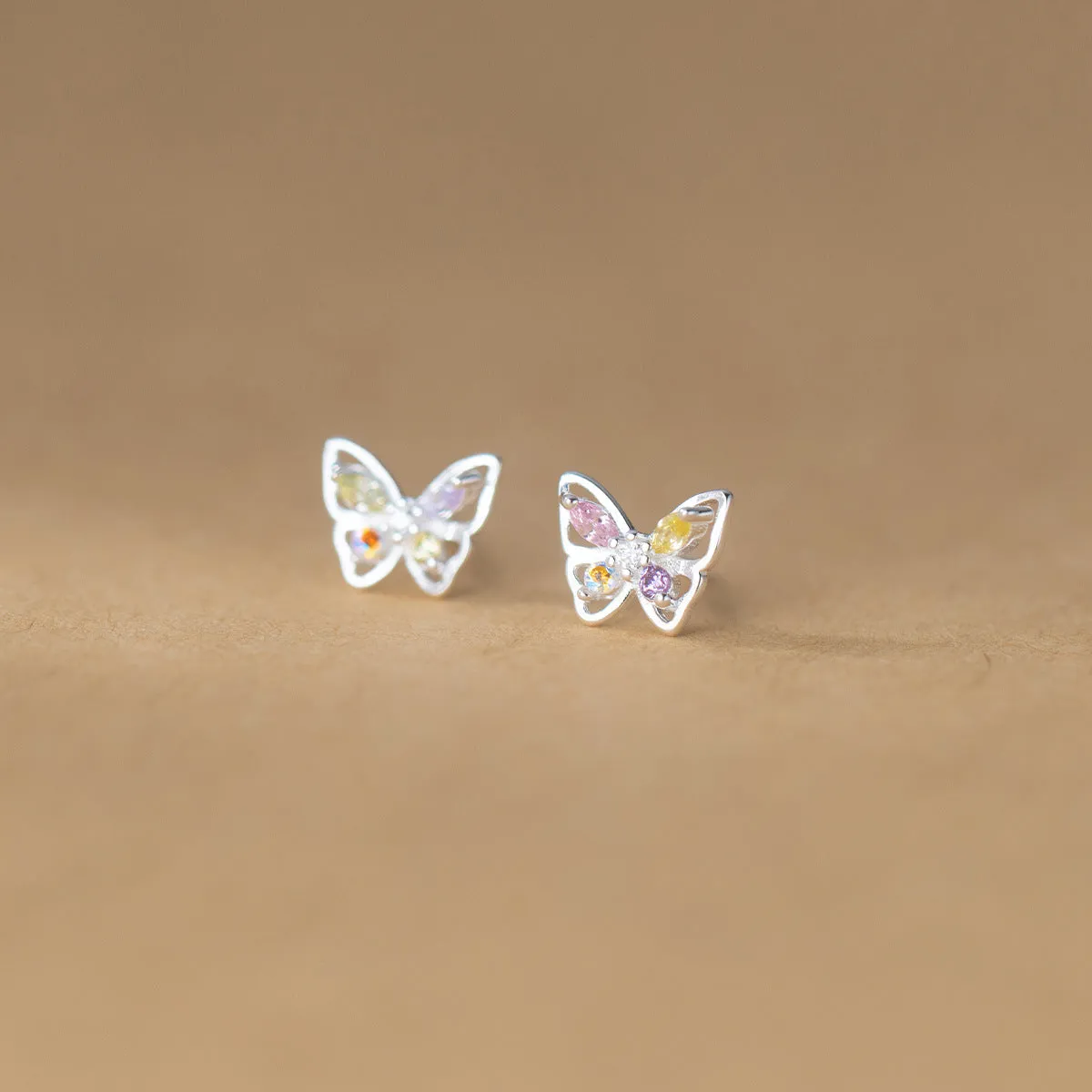 Colorful Butterflies Studs Earrings - SS061