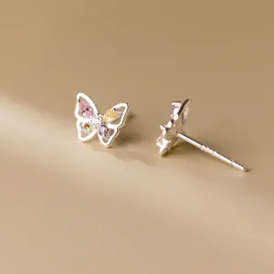 Colorful Butterflies Studs Earrings - SS061