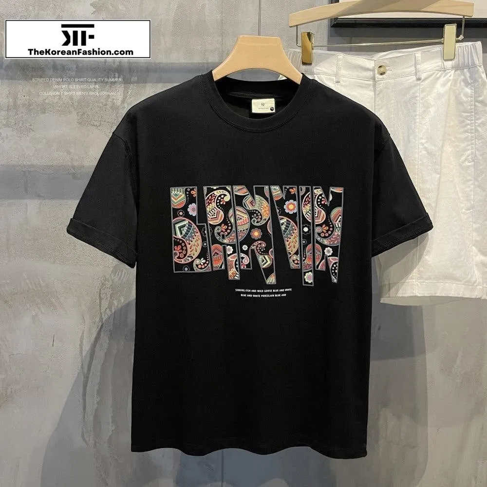 Colorful Cashew Print T-shirt
