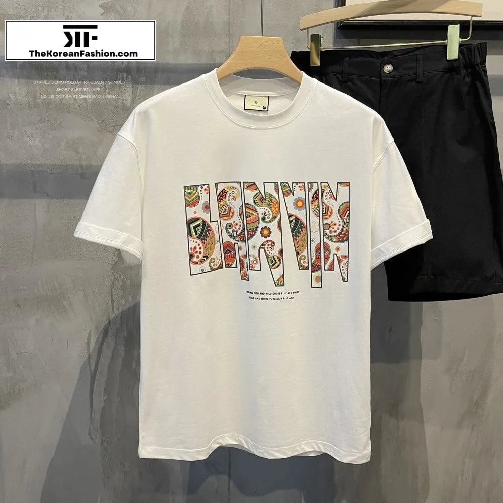 Colorful Cashew Print T-shirt