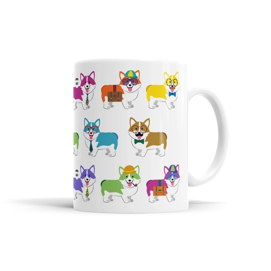 Colorful Corgi Mug