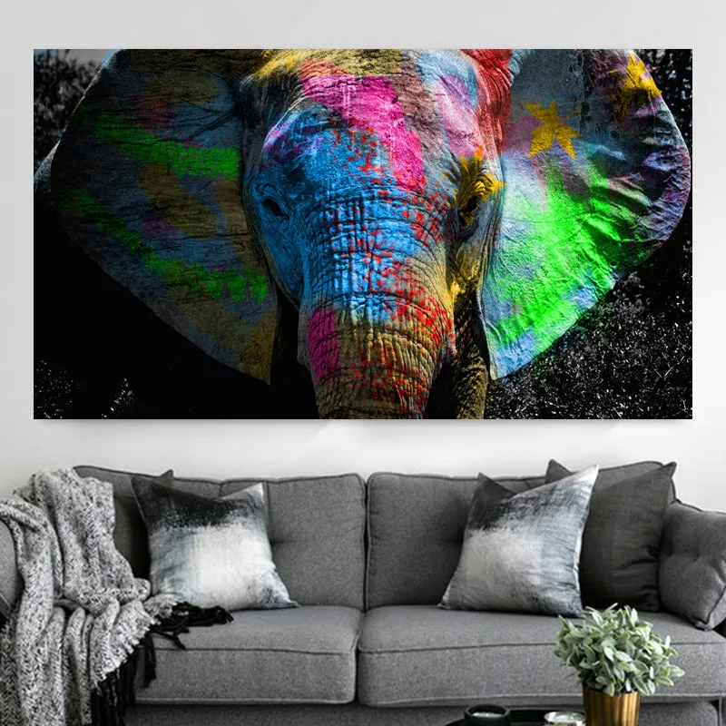 Colorful Elephant Wall Art