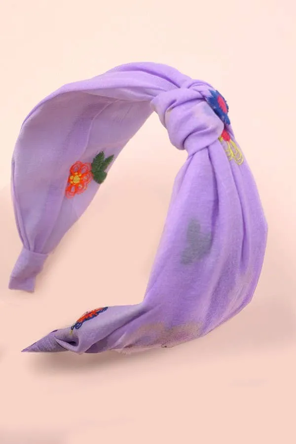Colorful Floral Knotted Headband