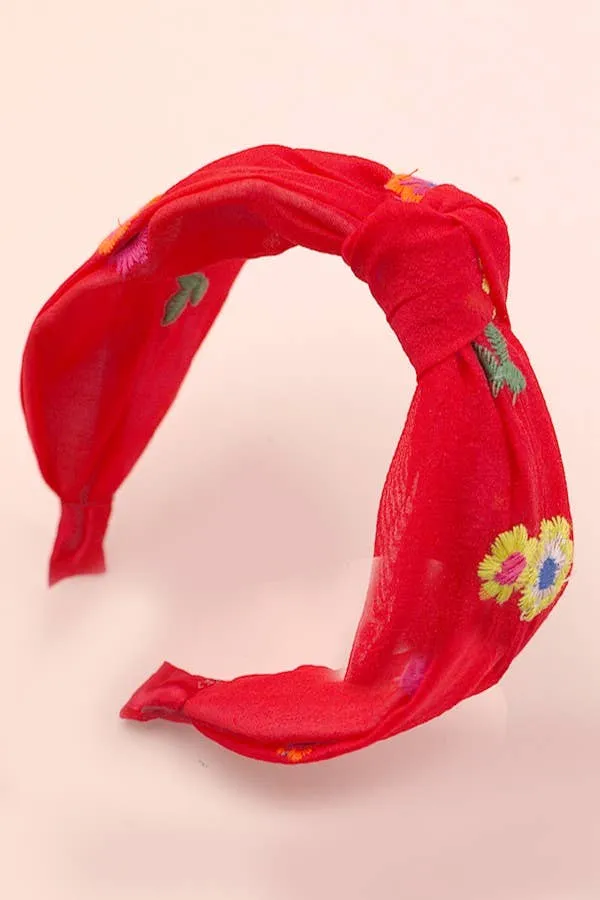 Colorful Floral Knotted Headband