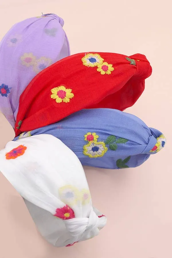 Colorful Floral Knotted Headband