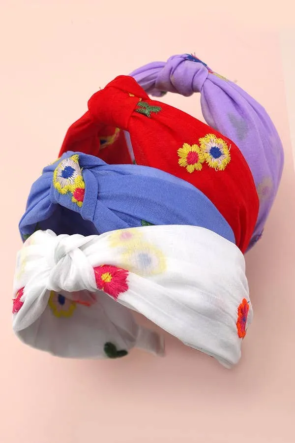 Colorful Floral Knotted Headband