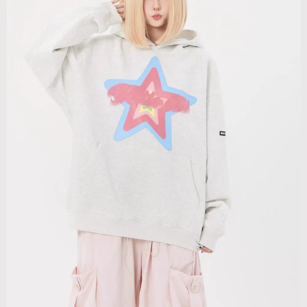 Colorful Foam Star Hoodie