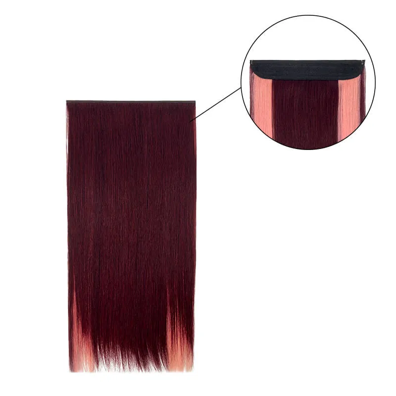 Colorful Highlighted Halo Human Hair Extensions For Thin Hair Full Volume All Shades