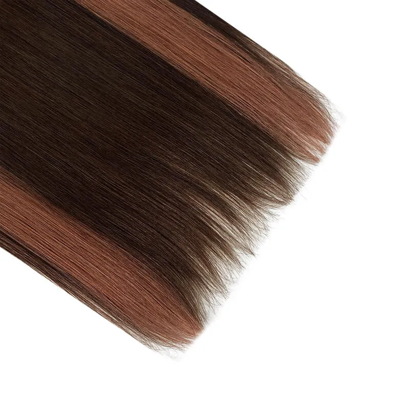 Colorful Highlighted Halo Human Hair Extensions For Thin Hair Full Volume All Shades