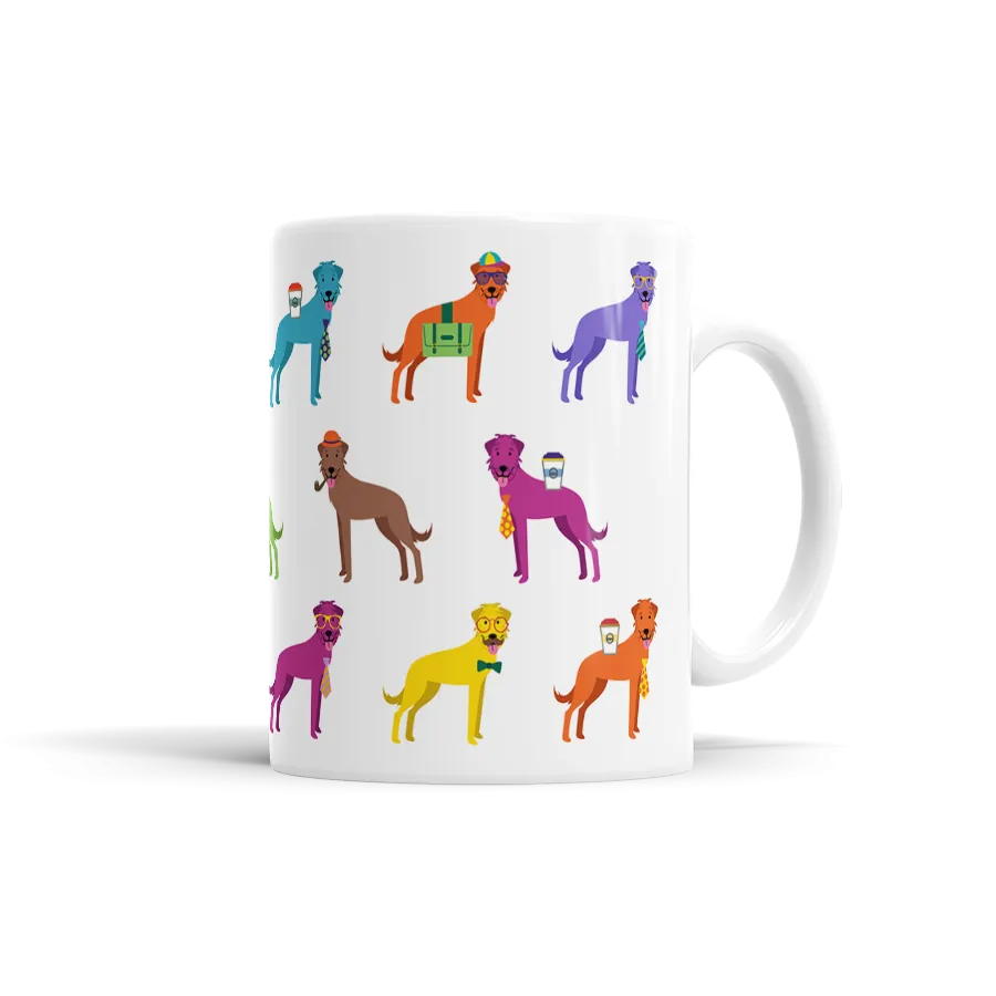 Colorful Irish Wolfhounds Mug
