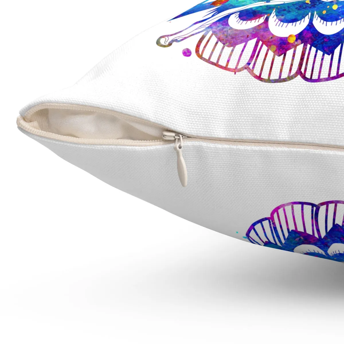Colorful Owl Square Pillow