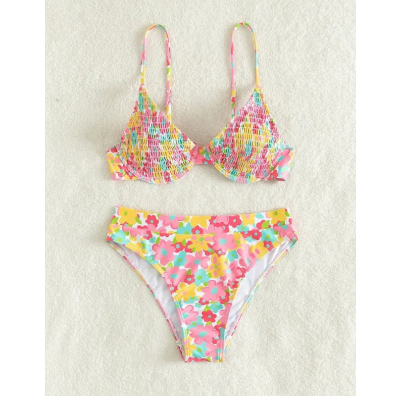 colorful print underwear set  KF83877