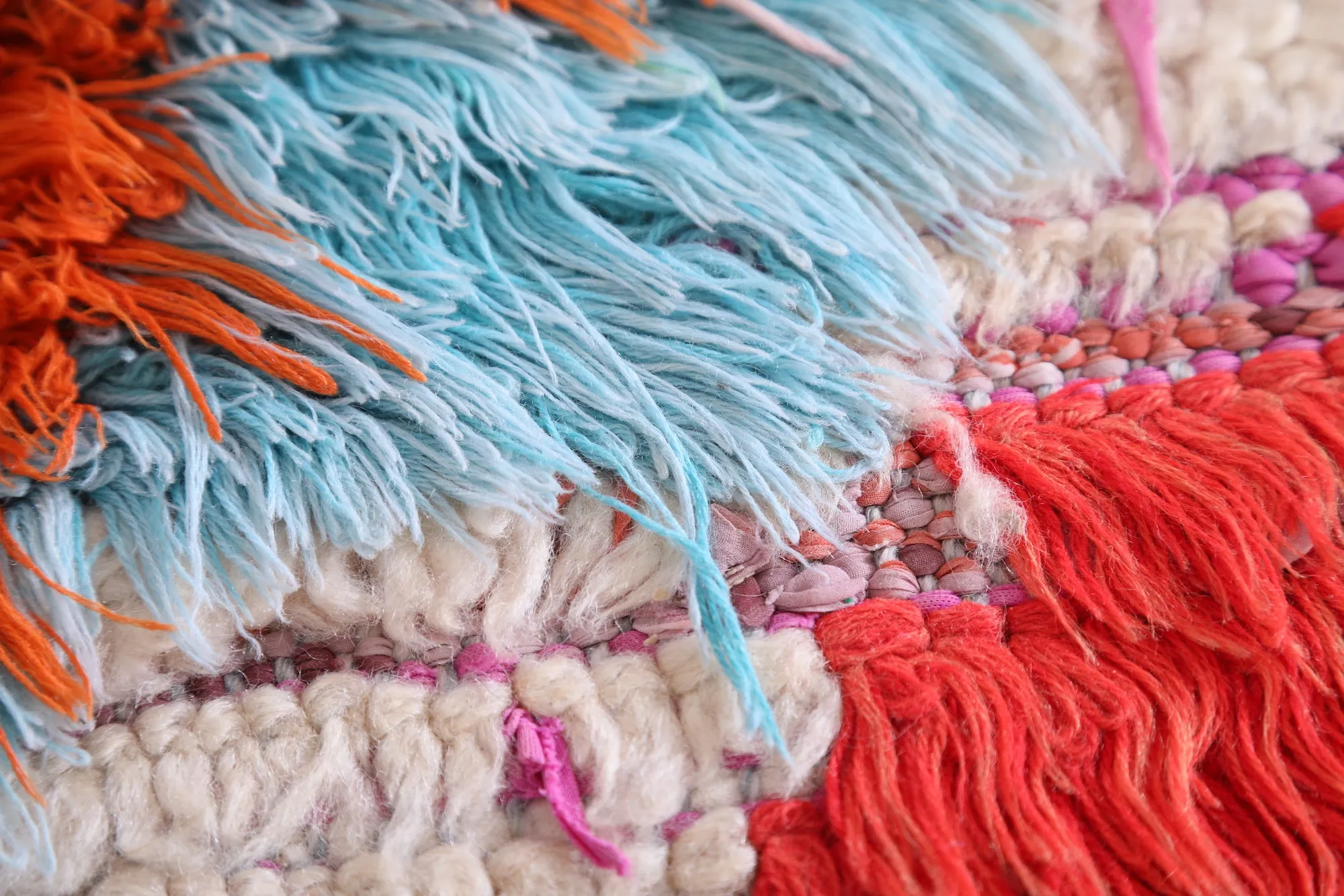 Colorful Runner Shaggy Rug 2.1 X 6 Feet