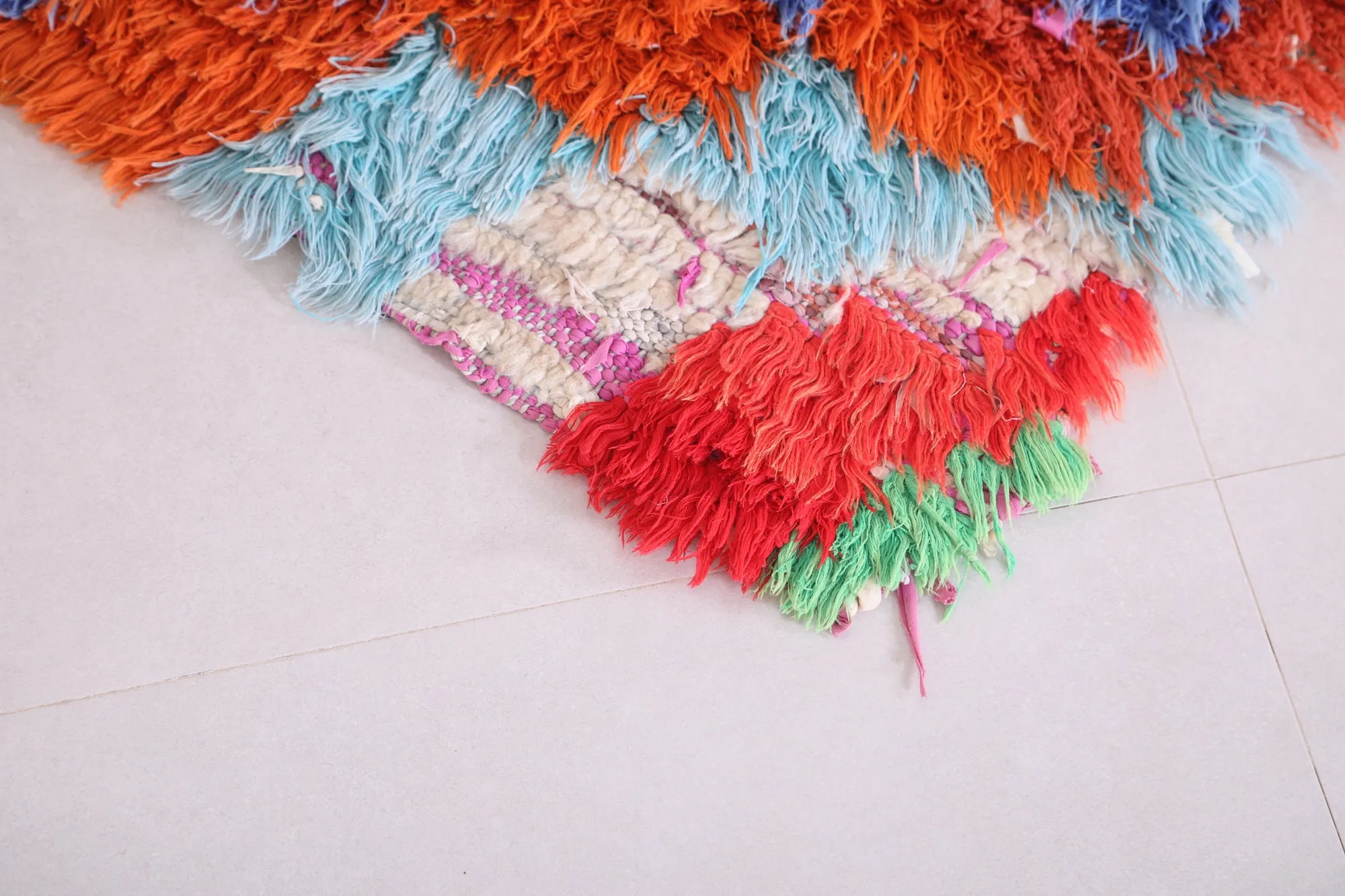 Colorful Runner Shaggy Rug 2.1 X 6 Feet