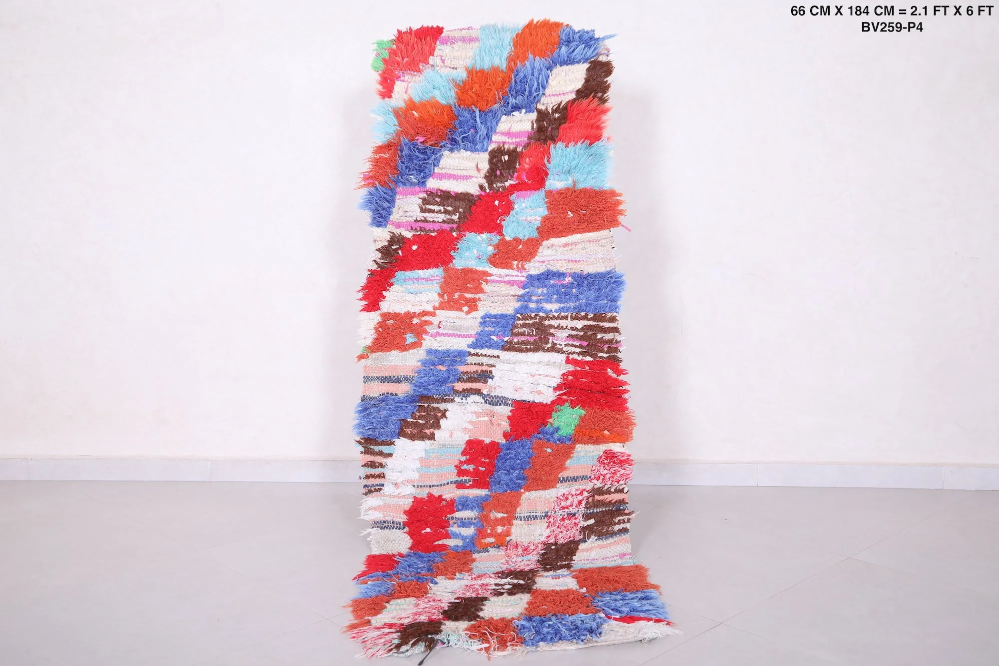 Colorful Runner Shaggy Rug 2.1 X 6 Feet