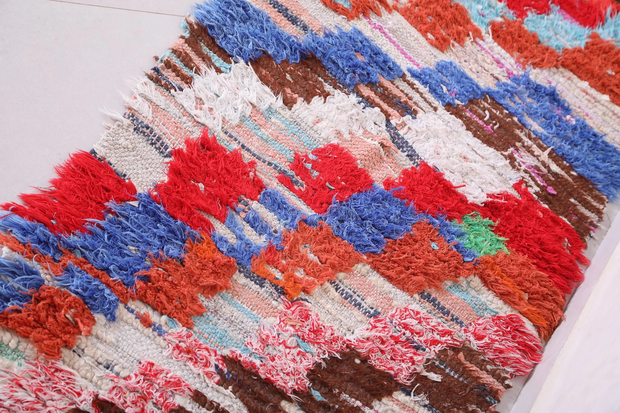 Colorful Runner Shaggy Rug 2.1 X 6 Feet