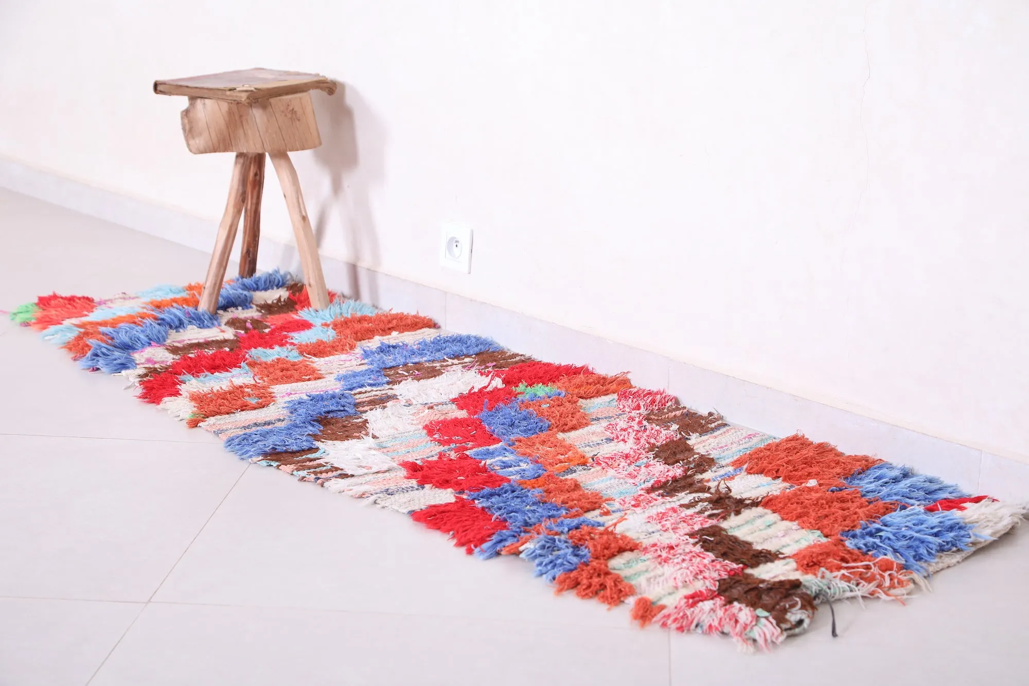 Colorful Runner Shaggy Rug 2.1 X 6 Feet