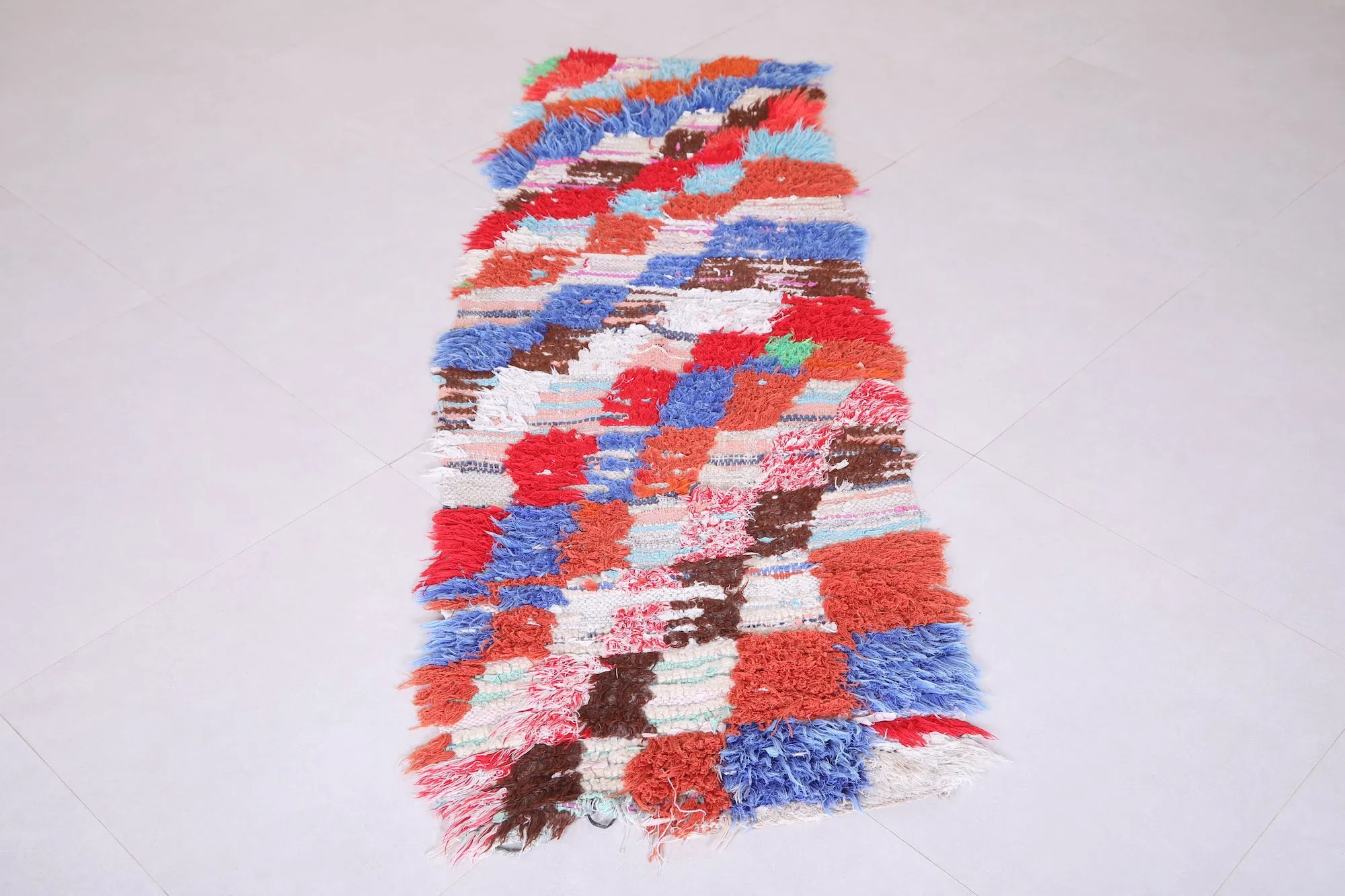 Colorful Runner Shaggy Rug 2.1 X 6 Feet