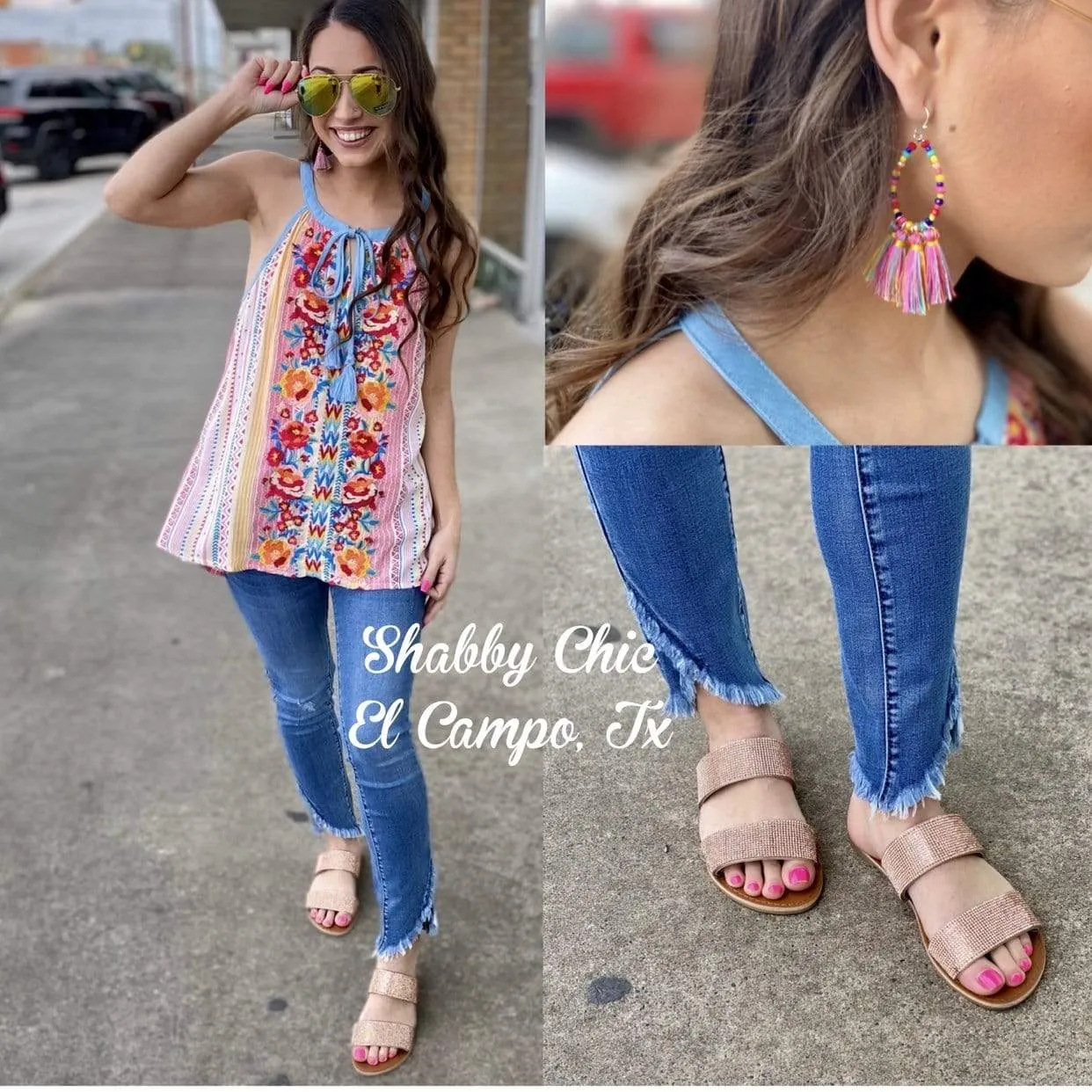 Colorful Serape Embroidery Top