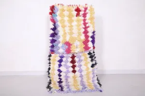 Colorful shaggy Moroccan rug 2.3 X 4.9 Feet