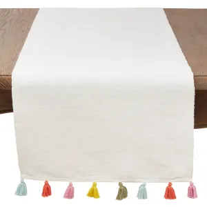 Colorful Tassels Table Runner