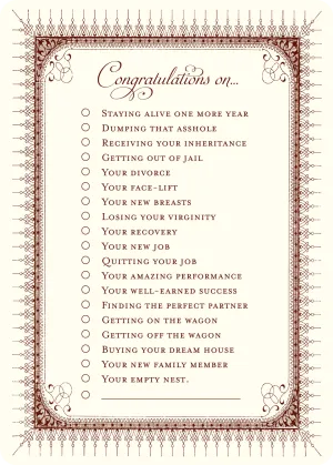 Congratulations Notes
