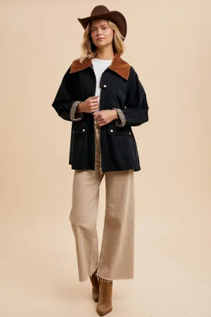 CORDUROY COLLARED COTTON CHORE JACKET