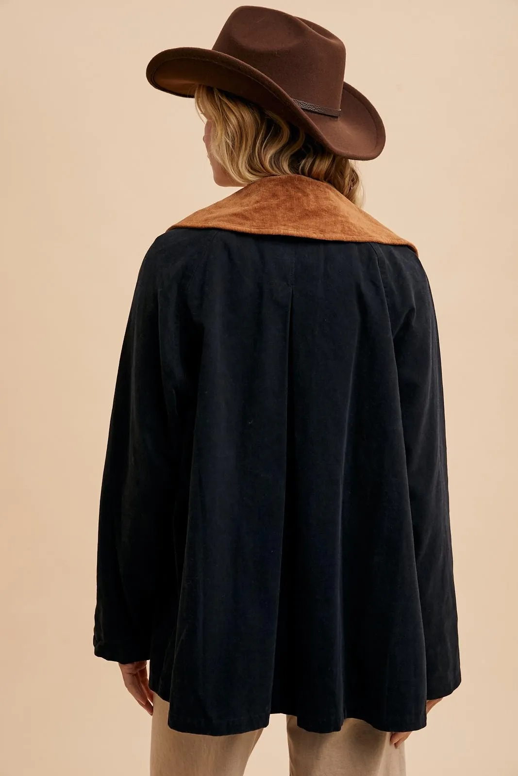 CORDUROY COLLARED COTTON CHORE JACKET