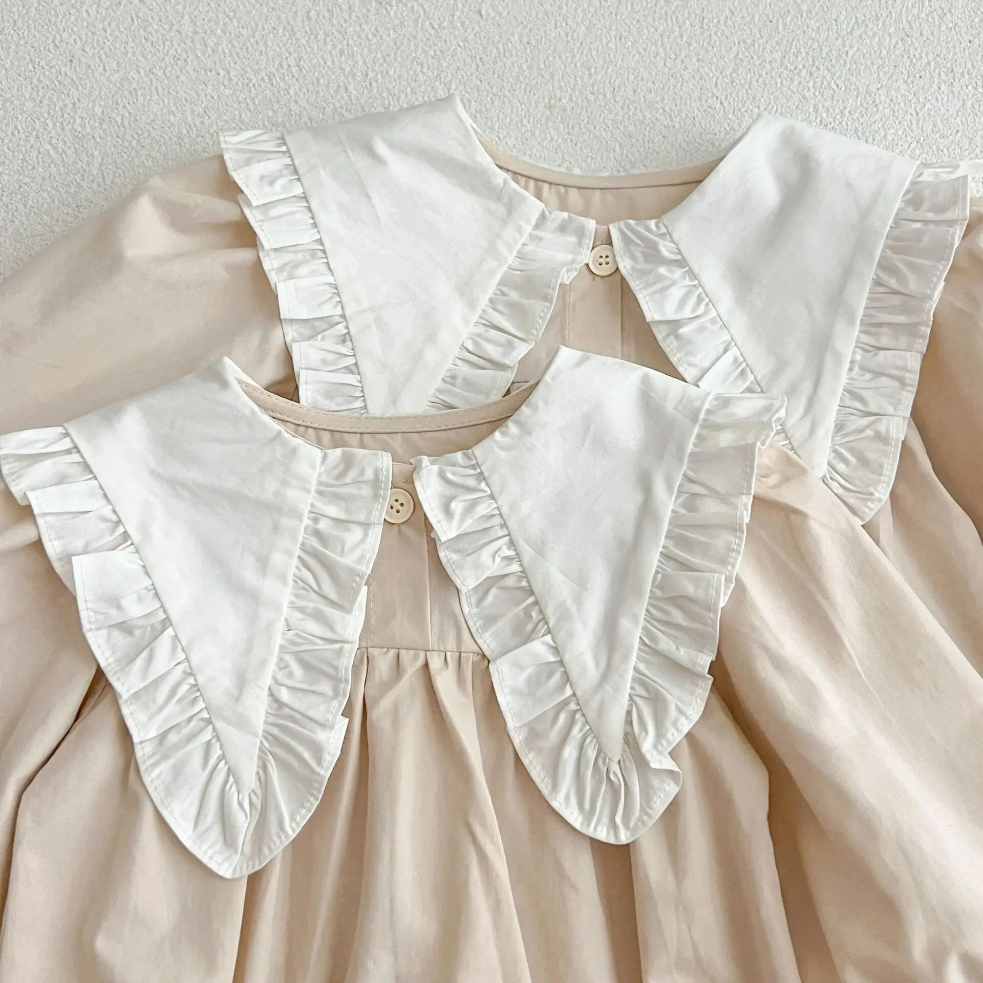 Cotton Romper With Contrasted Collar
