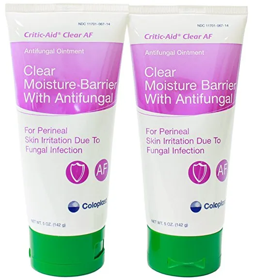 Critic-Aid Clear Antifungal Moisture Barrier Ointment - 5 Ounce Tube - Pack of 2