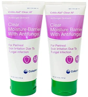 Critic-Aid Clear Antifungal Moisture Barrier Ointment - 5 Ounce Tube - Pack of 2