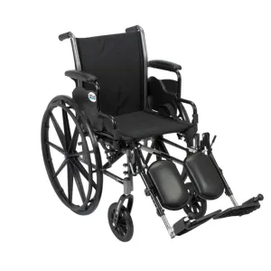 Cruiser III Light Weight Wheelchair with Flip Back Removable Arms, Desk Arms, Elevating Leg Rests, 18" Seat - 1 Each