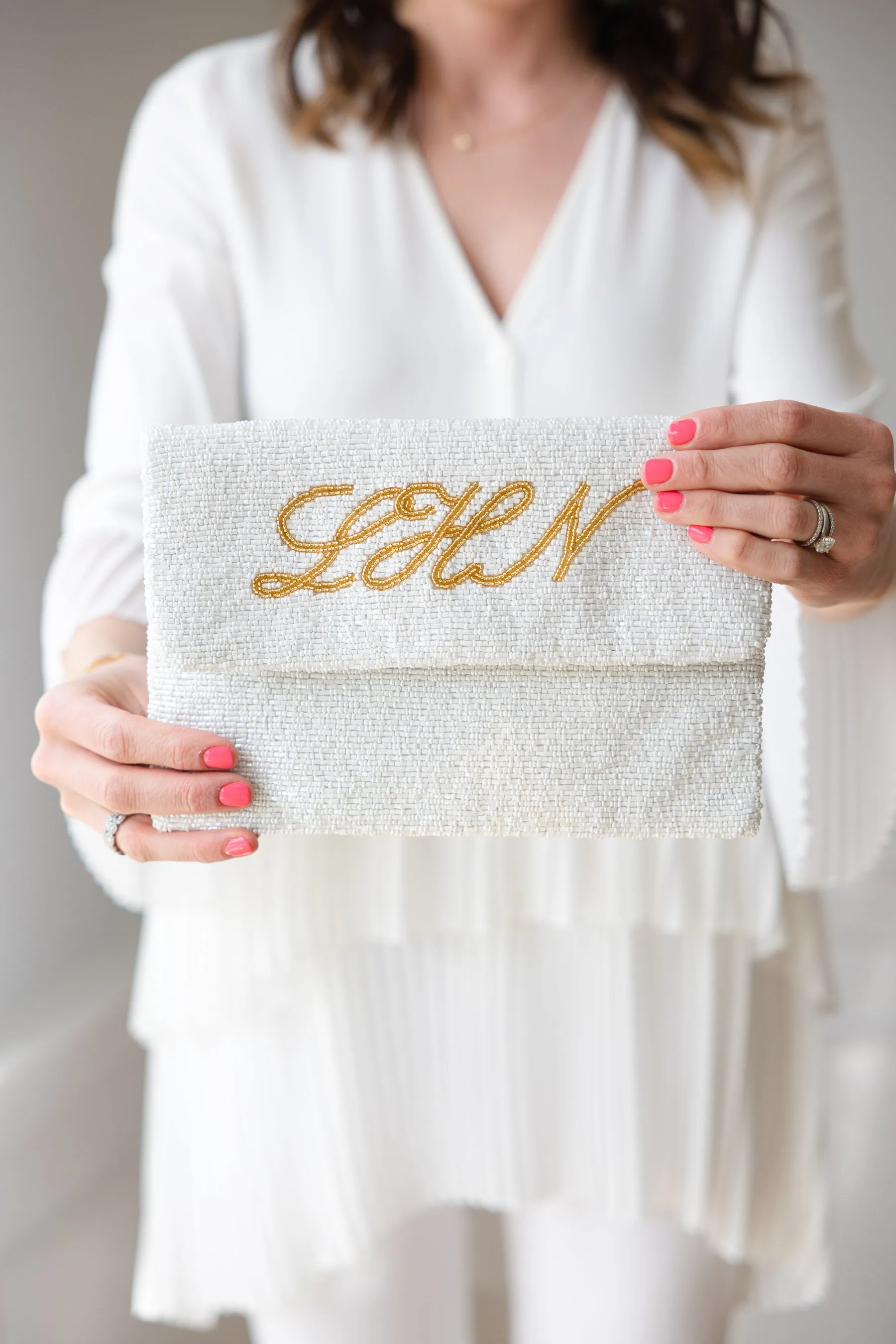 Custom Bridal Clutch - LARGER SIZE