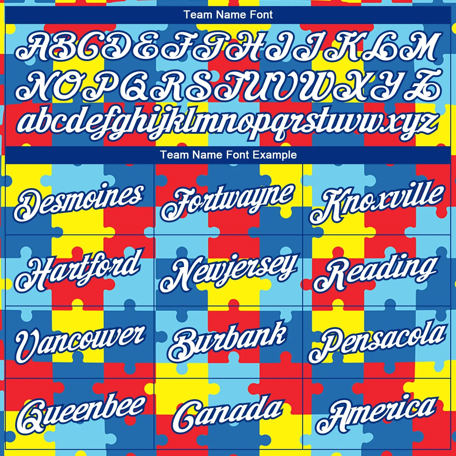 Custom Colorful White-Royal Autism Awareness Puzzle Pieces 3D Pattern Long Sleeve Performance T-Shirt