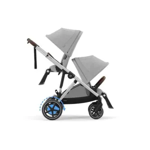 Cybex eGazelle S Double Pushchair - Silver/Stone Grey