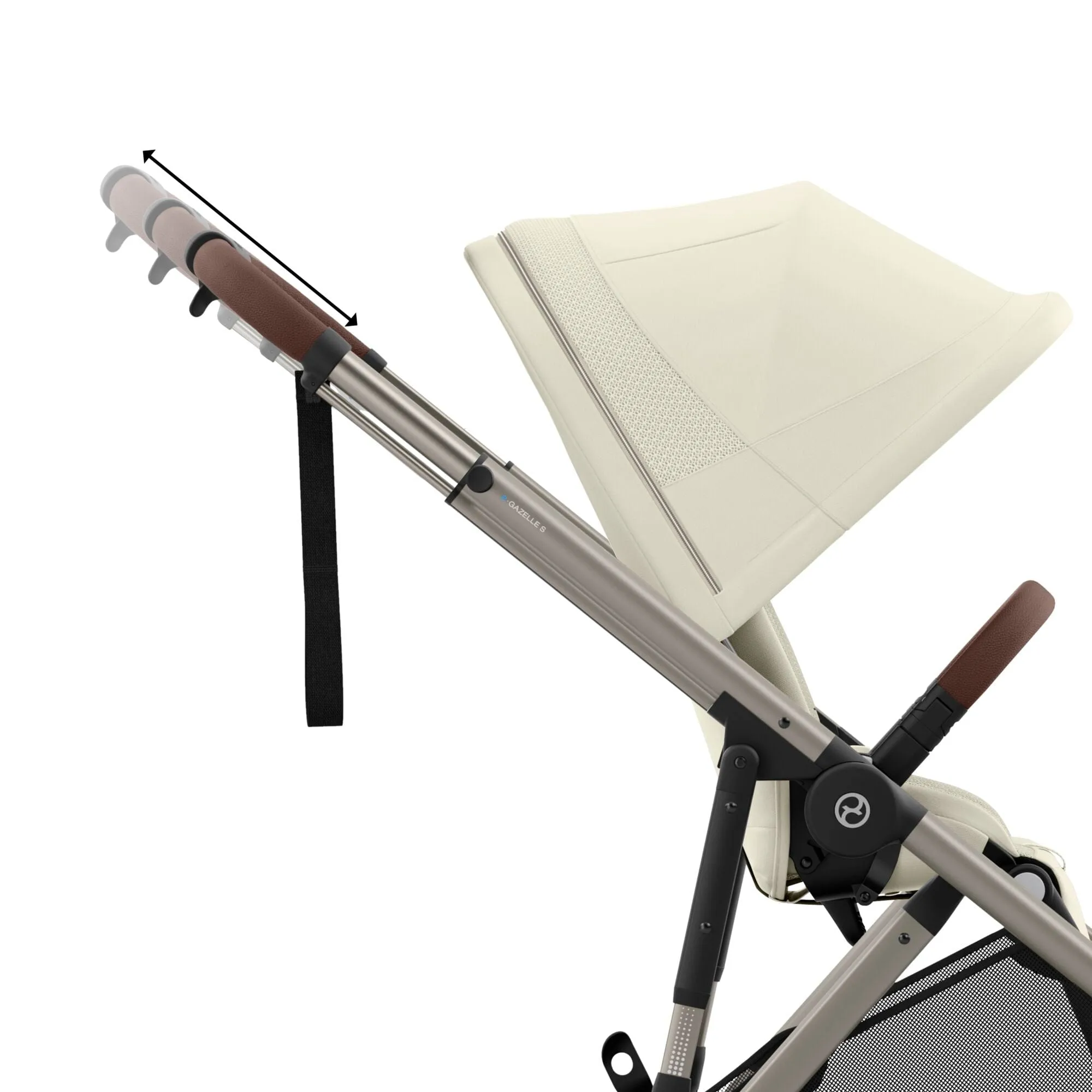 Cybex eGazelle S Double Pushchair - Taupe/Seashell Beige