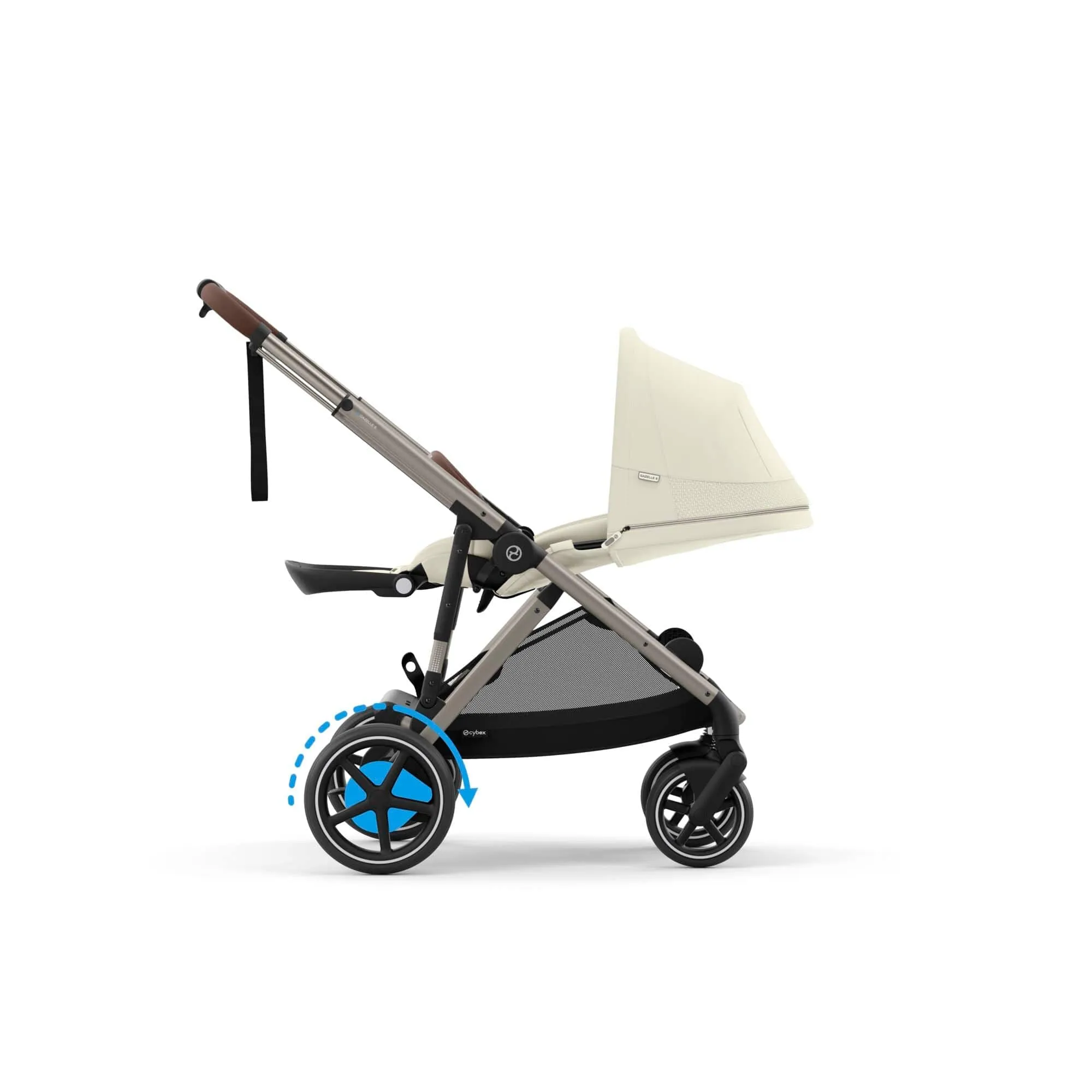 Cybex eGazelle S Double Pushchair - Taupe/Seashell Beige